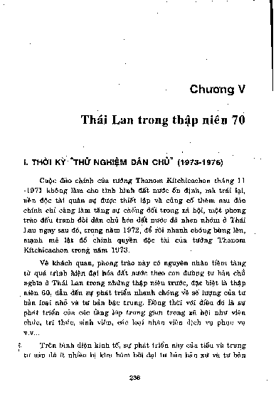 Chương V Thái Lan trong thậ p niên 70