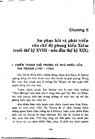 Chương II Sự phục hồi và phát triển của chế độ phong kiến Xiêm ( cuối thế kỷ XVIII - nửa đầu thế kỷ XIX )
