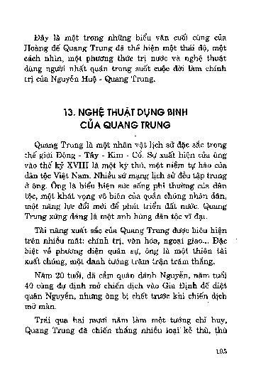 Nghệ thuậ t dụng binh của Quang Trung