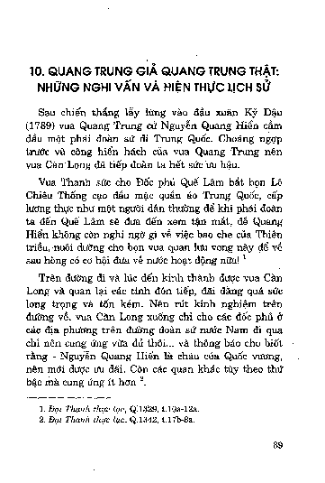 Quang Trung giả Quang Trung thậ t Những nghi vấn và hiện thực lịch sử