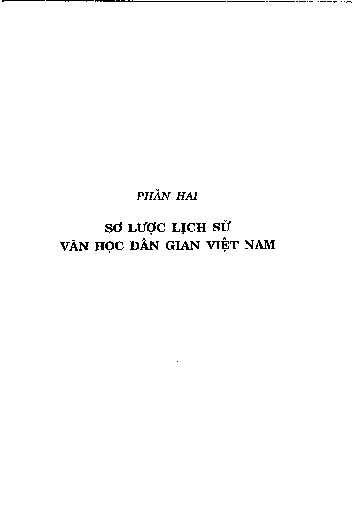 Phần hai Sơ lược lịch sử văn học dân gian Việt Nam