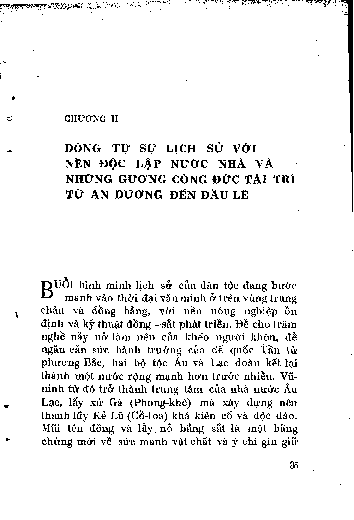 Chương II Dòng tự sự lịch sử với nền độc lậ p nước nhà và những gương công đức tài trí từ An Dương đến Đầu Lê