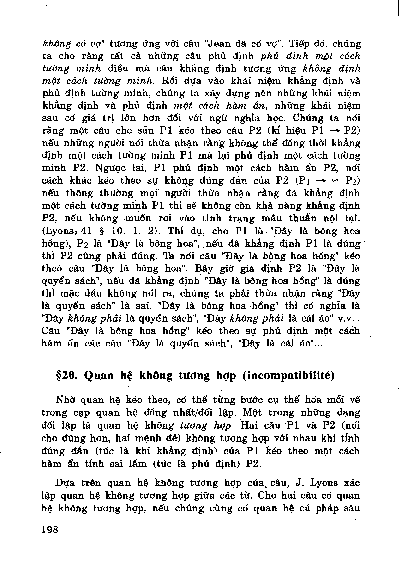 Quan hệ không tương hợp ( incompatibilité )
