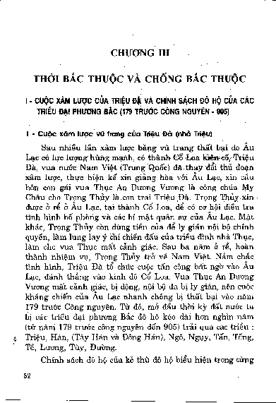 Cuộc xâm lược của Triệu Đà và chính sách đô hộ của các triều đại phương Bắc ( 179 trước công nguyên - 905 )
