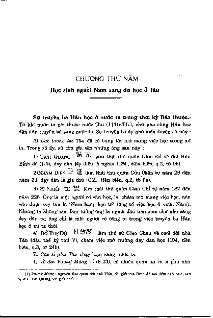 Chương thứ năm Học sinh người Nam sang du học ở Tàu