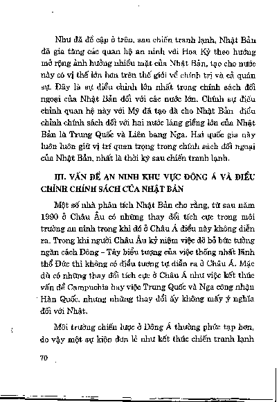 Vấn đề an ninh khu vực Đông Á và điều chỉnh chính sách của Nhậ t Bản
