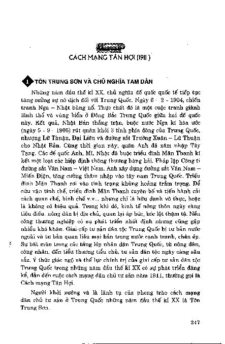 Chương II Cách mạng Tân Hợi ( 1911 )