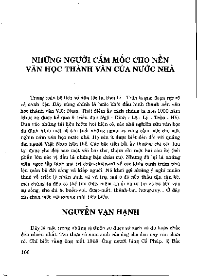 Những người cắm mốc cho nền văn học thành văn của nước nhà