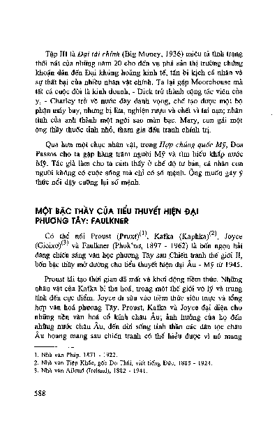 Một bậ c thầy của tiểu thuyết hiện đại phương Tây Faulkner