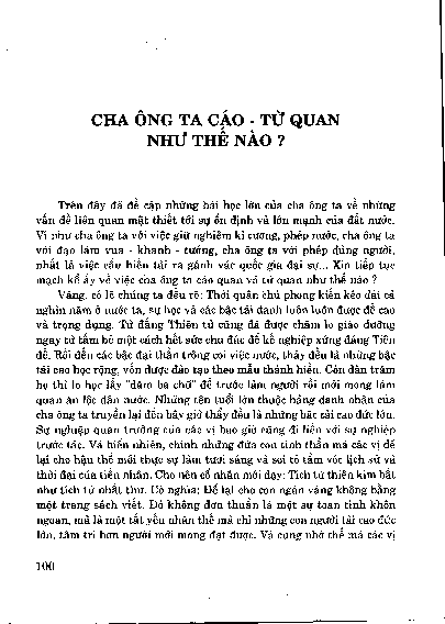 Cha ông ta cáo - từ quan như thế nào