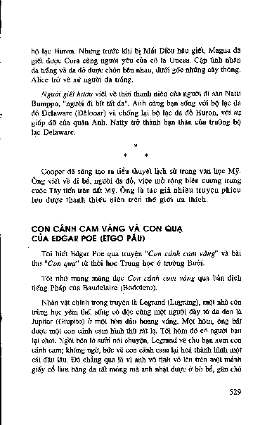 Con cánh cam vàng và con quạ của Edgar Poe ( Etgơ Pâu )