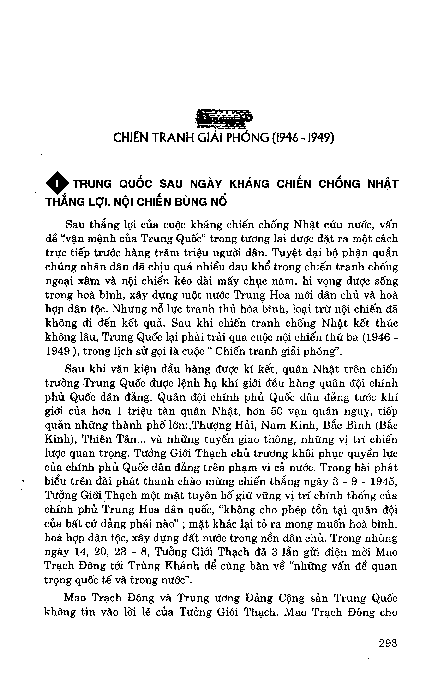 Chương V Chiến tranh giải phóng ( 1946 - 1949 )