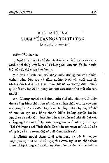 Khúc mười lăm Yoga về bản ngã tối thượng ( Purushottamayoga )