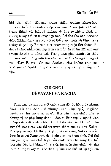 Chương 4 Đêvayani và Kacha