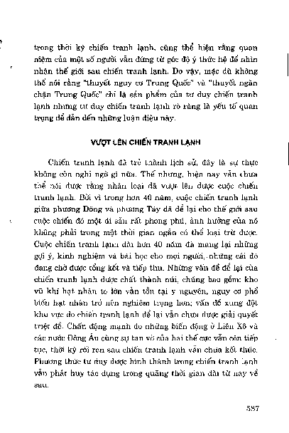 Vượt lên chiến tranh lạnh