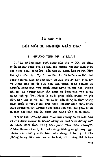 Bài mười một Đổi mới sự nghiệp giáo dục