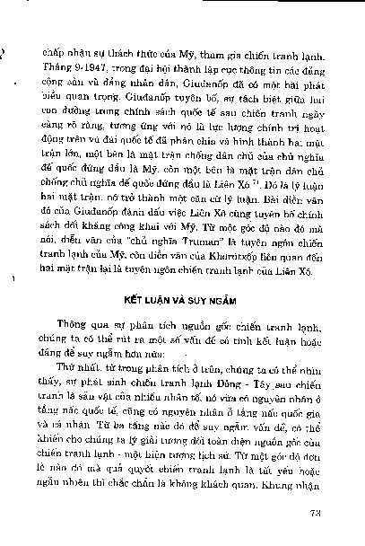 Kết luậ n và suy ngẫm