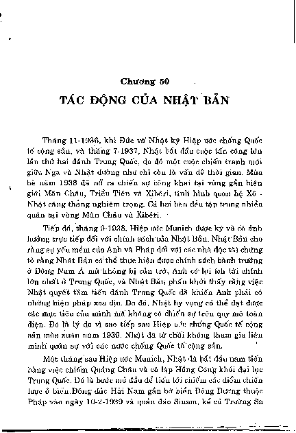 Chương 50 Tác động của Nhậ t Bản