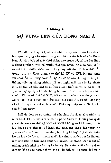 Chương 43 Sự vùng lên của Đông Nam Á