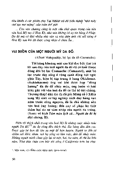 Vui buồn của một người Mỹ da đỏ