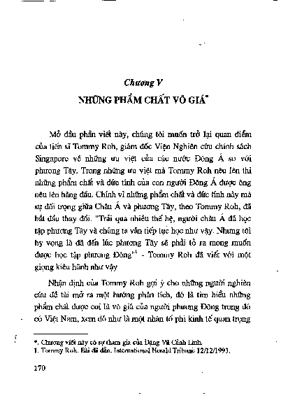 Chương V Những phẩm chất vô giá