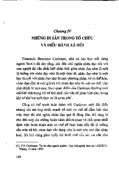 Chương IV Những di sản trong tổ chức và điều hành xã hội