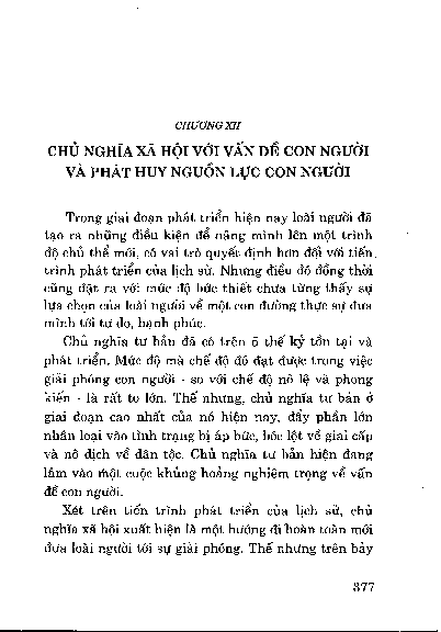 Chương XII Chủ nghĩa xã hội với vấn đề con người và phát huy nguồn lực con người