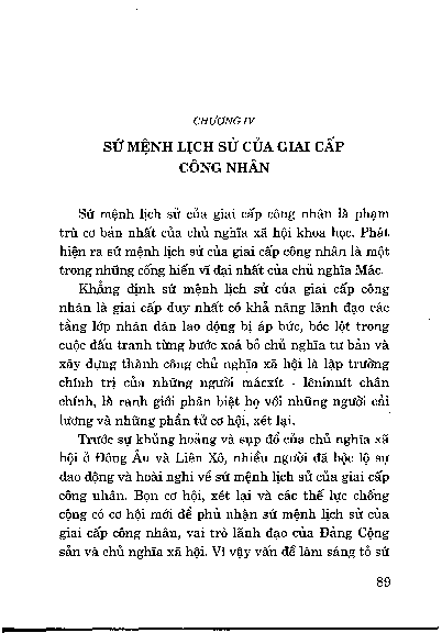Chương IV Sứ mệnh lịch sử của giai cấp công nhân