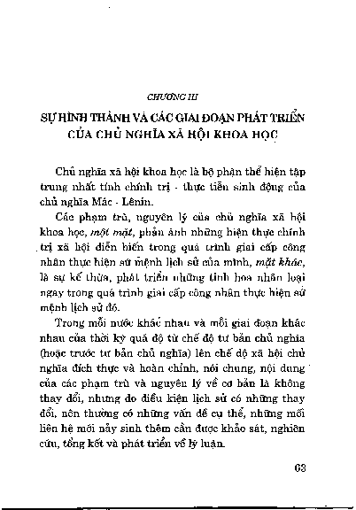 Chương III Sự hình thành và các giai đoạn phát triển của chủ nghĩa xã hội khoa học