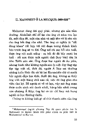 Mahomet ở La Mecque 569 - 622