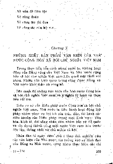 Chương X Những xuất bản phẩm văn kiện của Nhà nước Cộng hoà xã hội chủ nghĩa Việt Nam