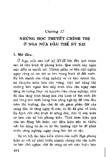 Chương 17 Những học thuyết chính trị ở Nga nửa đầu thế kỷ XIX