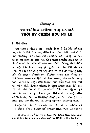 Chương 3 Tư tưởng chính trị La Mã thời kỳ chiếm hữu nô lệ