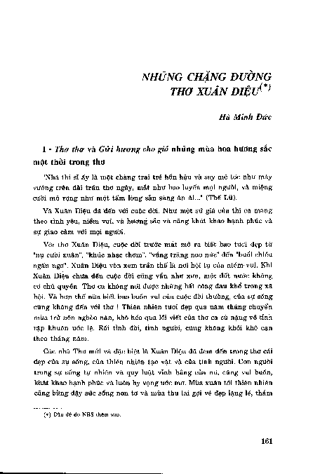 Những chặng đường thơ Xuân Diệu