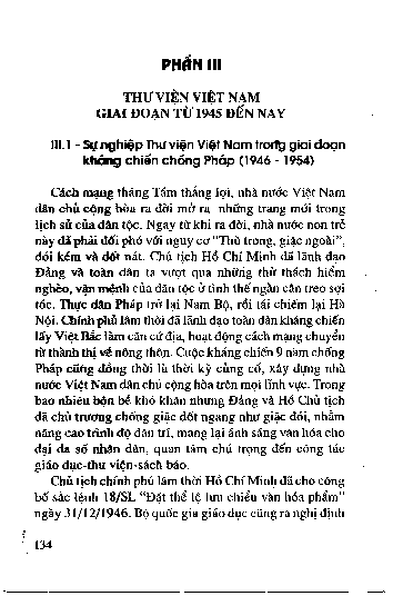 Phần III Thư viện Việt Nam giai đoạn từ 1945 đến nay