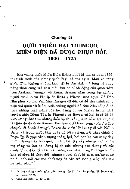 Chương 21 Dưới triều đại Toungoo, Miến Điện đã được phục hồi, 1600 - 1725