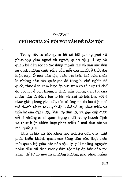 Chương X Chủ nghĩa xã hội với vấn đề dân tộc