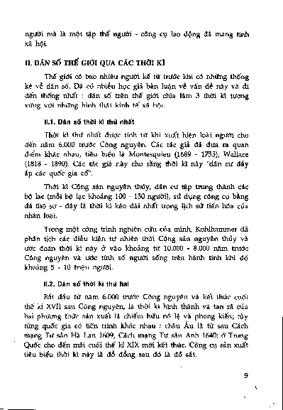 Dân số thế giới qua các thời kỳ