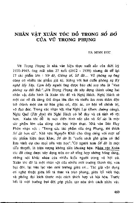 Nhân vật Xuân tóc đỏ trong Số đỏ của Vũ Trọng Phụng