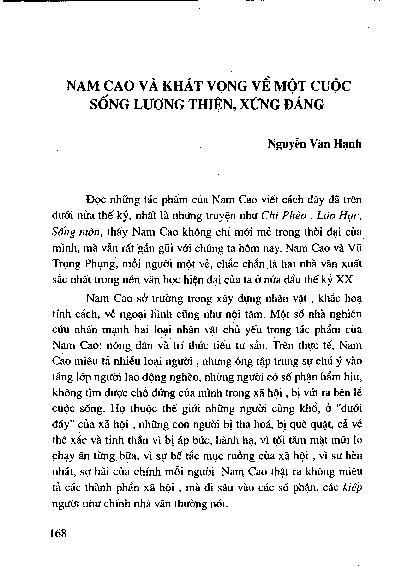 Nam Cao và khát vọng về một cuộc sống lương thiện, xứng đáng