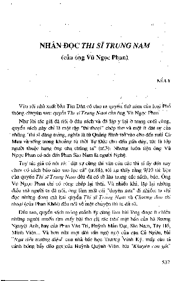 Nhân đọc thi sĩ Trung Nam