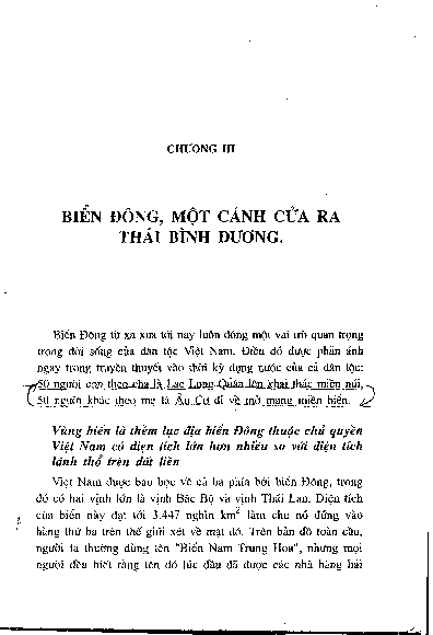 Chương III Biển Đông, một cánh cửa ra Thái Bình Dương