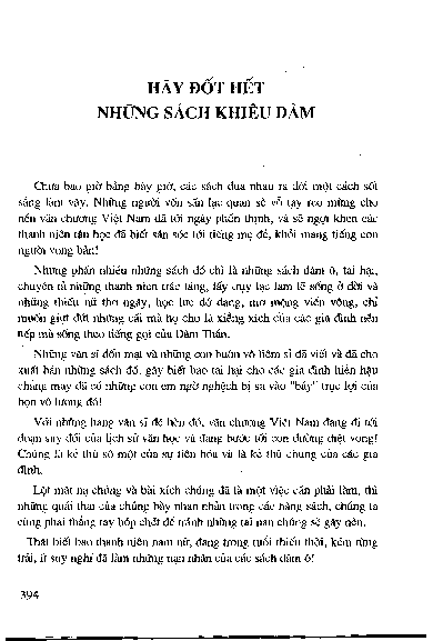 Hãy đốt hết những sách khiêu dâm