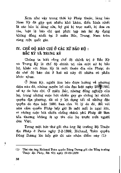 Chế độ báo chí ở các xứ bảo hộ Bắc Kỳ và Trung Kỳ
