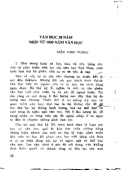 Văn học 50 năm nhìn từ 1000 năm văn học