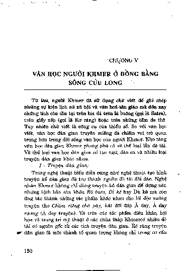 Chương V Văn học người Khmer ở đồng bằng sông Cửu Long