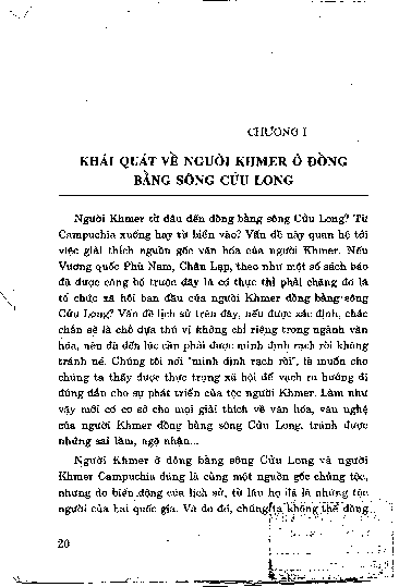 Chương I Khái quát về người Khmer ở đồng bằng sông Cửu Long