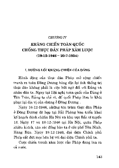 Chương 4Kháng chiến toàn quốc chống thực dân Pháp xâm lược ( 19-12-1946 - 20-7-1954 )