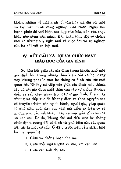 Kết cấu xã hội và chức năng giáo dục của gia đình