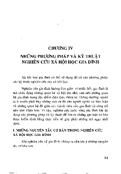 Những phương pháp và kỹ thuậ t nghiên cứu xã hội học gia đình